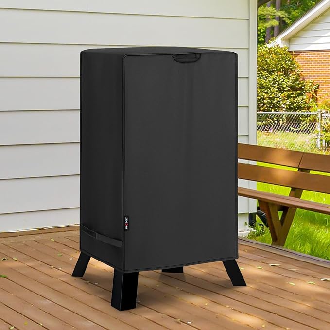 Unicook 40 Inch Smoker Cover for Masterbuilt, Outdoor Electric BBQ Smoker Grill Cover Heavy Duty Waterproof Fade Resistant, 23" W x 17" D x 39" H, Black