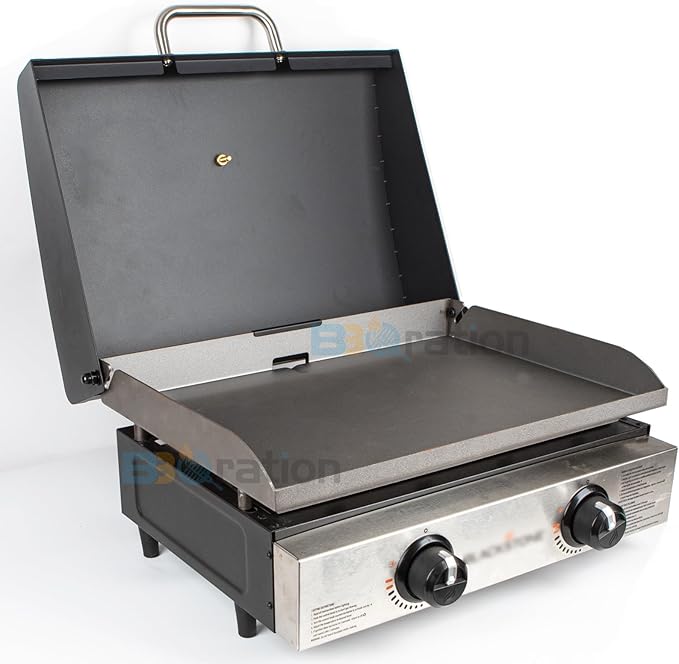 Upgrade Hinged Lid for Blackstone 1666 22 Inch Omnivore Griddles (2024 Model), Griddle Hard Cover Flat Top Lid for Blackstone 22" Griddle Lids 1666 2205 for Blackstones Tabletop Griddle Hood