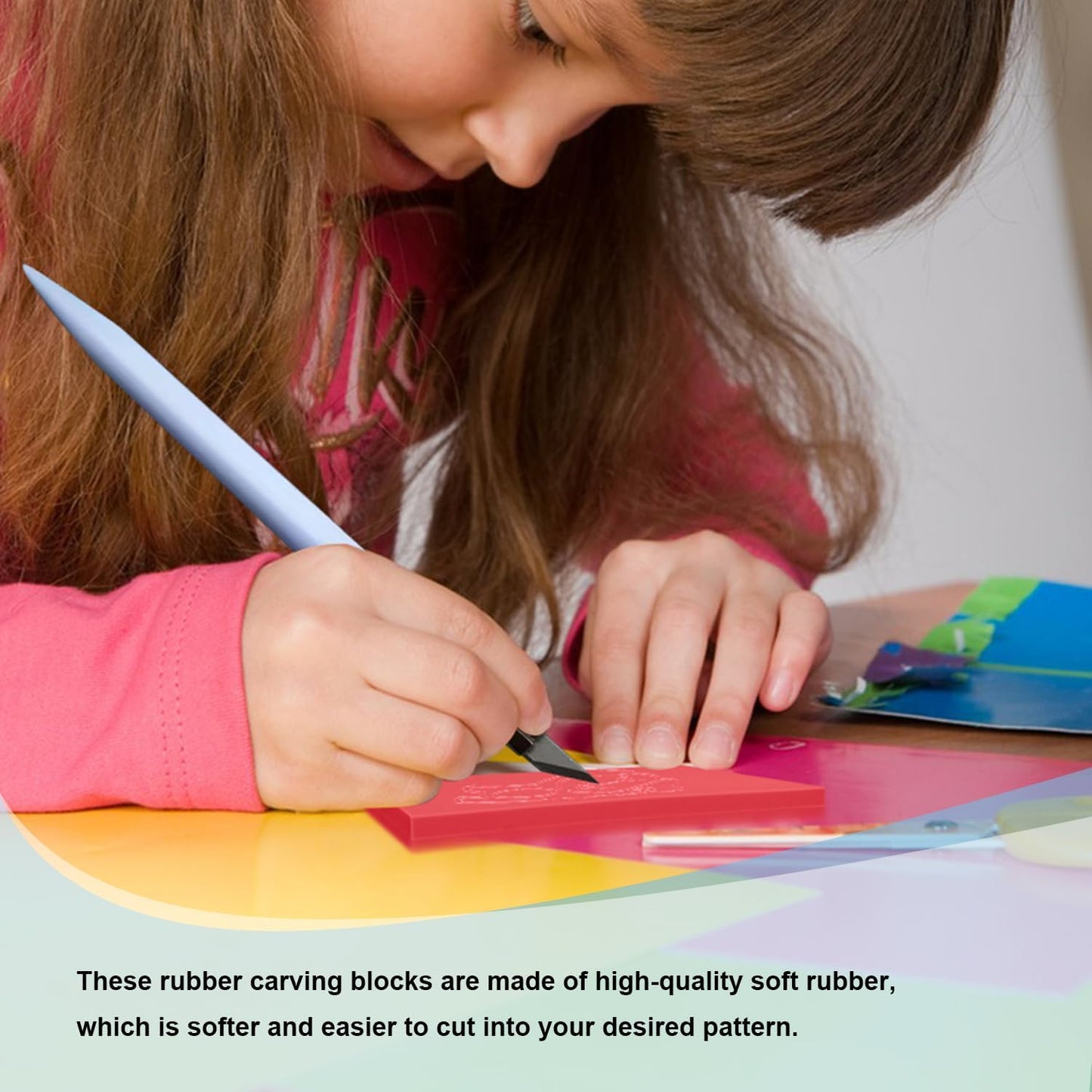 25 Pcs 4"x6" Rubber Carving Blocks, Linoleum Blocks, Stamp Carving Blocks for Printmaking, Linocut Artists, Crafts and More,red by KUKLIPJIM.