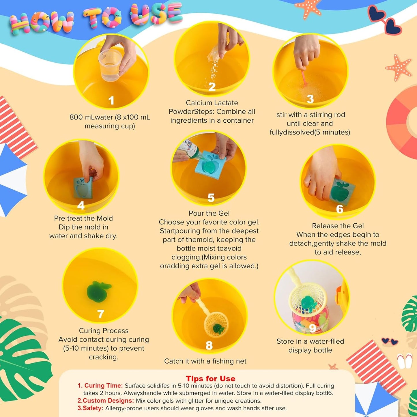 ARTPAR Magic Water Elf Toy Kit - Aqua Fairy DIY Craft Set with 20 Magic Gels & 16 Molds - Create Your Own Squishy Water Pets - Fun STEM Art Activity for Kids-Festival Birthday Gift for Boys Girls