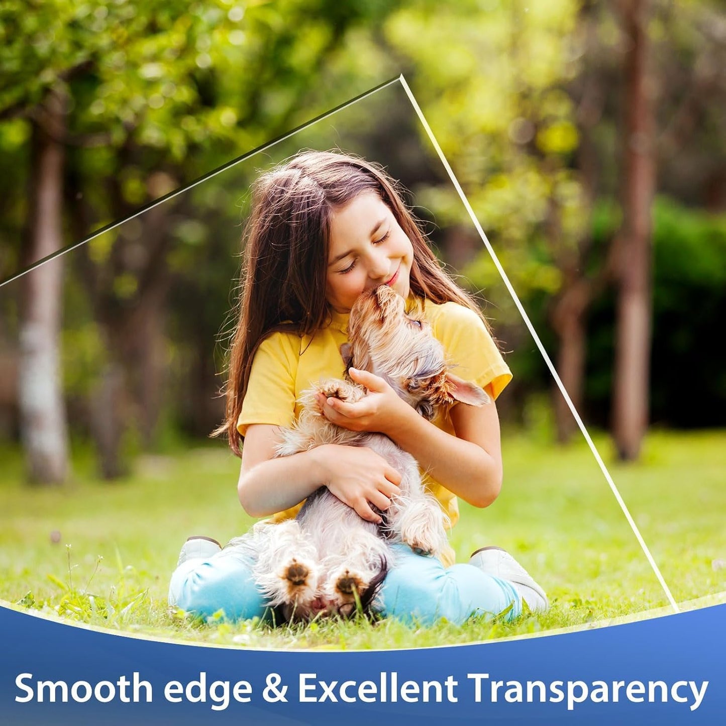 5 Pack 12”x12” x0.02” Clear PET/Plexiglass Sheet, Transparent Flexible Plastic Sheet 12x12, 0.02” Clear Plastic Sheet for Crafts, Picture Frames, Painting, Sign Blank (5, 12"x12"x0.02)