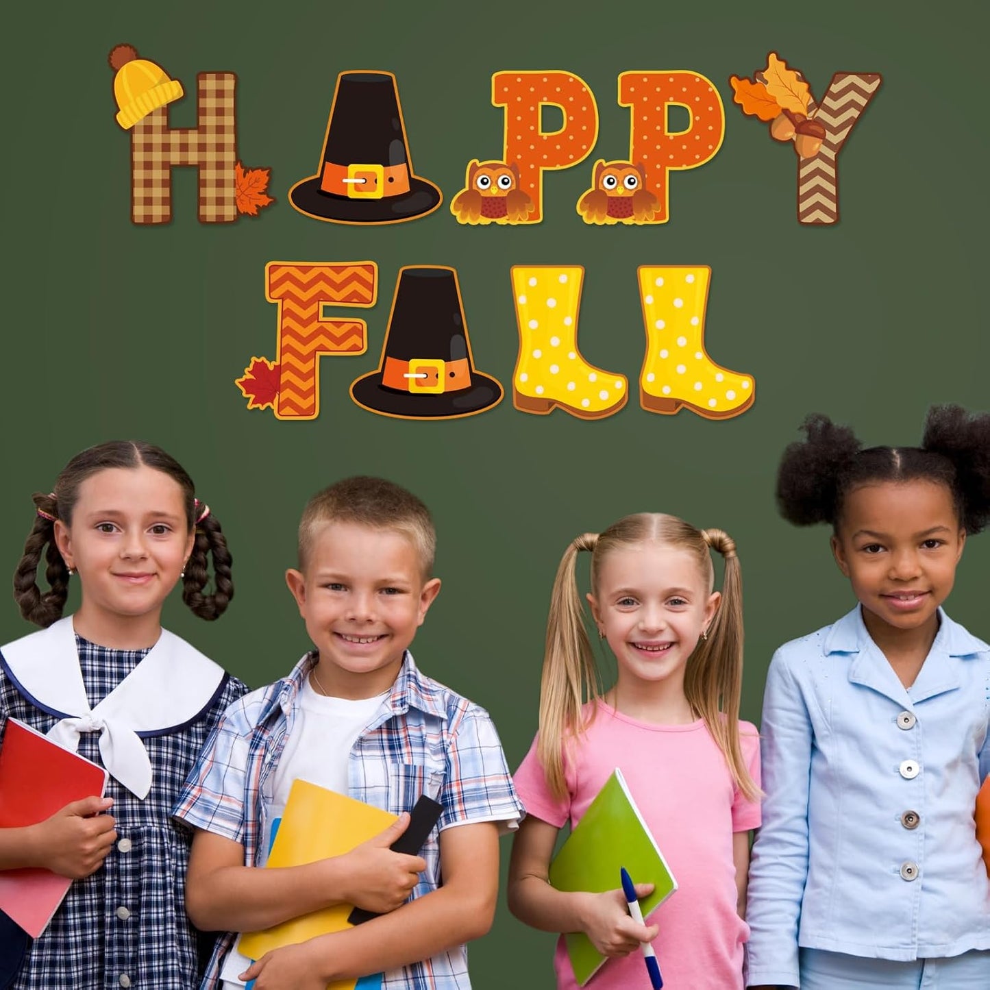 Faccito 176 Pcs Fall Bulletin Board Decorations Letters Numbers Alphabet Autumn Paper Cutouts Punctuation Symbols Combo Set Thanksgiving Classroom Decorations for School Chalkboard Party Teacher