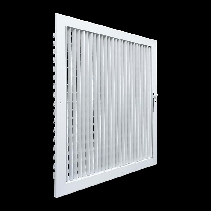 [4 Pack] Fits 18x18 Duct Opening Steel Adjustable Air Supply Grille by Handua | Register Vent Cover Grill for Sidewall and Ceiling | White | Out. Dim.: 19.75" X 19.75"