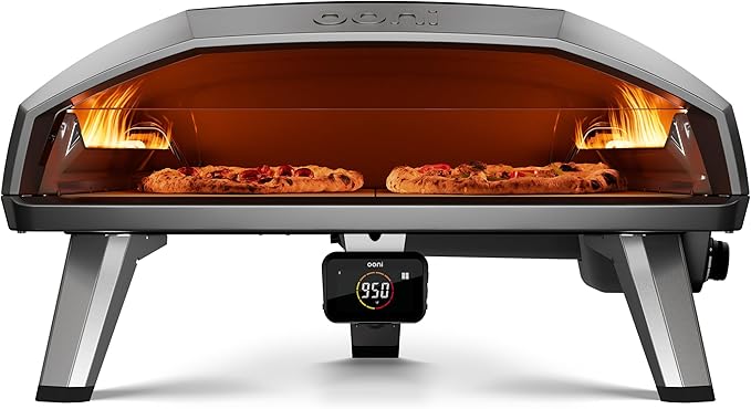 Ooni Koda 2 Max Gas Pizza Oven – 24" Propane Powered Outdoor Oven with 28 mBar Regulator and Gas Hose, Large Propane Pizza Oven - Black
