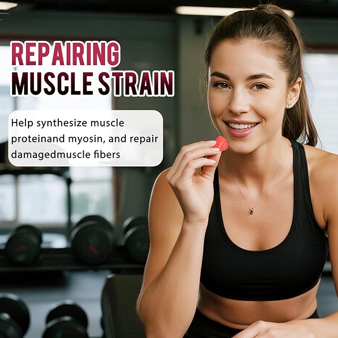 Creatine Monohydrate Gummies for Women & Men,Chew creatine pre Exercise Gummies,Strengthen Muscles,Increase Energy, Replenish Energy Before Exercise,Vegan raspberry-60 Count