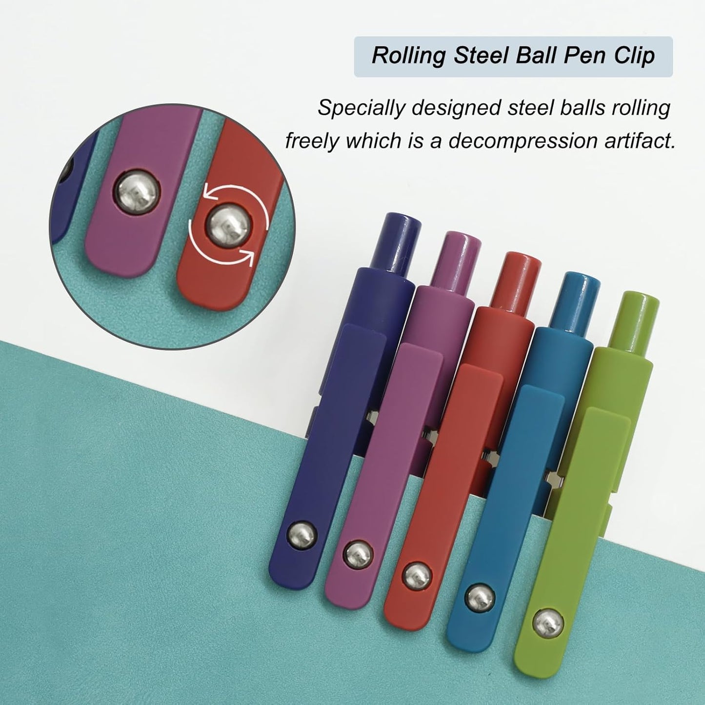 Gel Pens, 5 Pcs 0.5mm Fine Point Smooth Writing Pens Cute Pens, High-End Series Black Ink Pens for Journaling Note Taking, School Office Supplies for Women Men (5 Pcs Vintage)