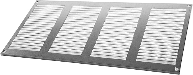 Vent Systems 16" x 8" Inch (Overall Dimensions) Pack of 5 - Galvanized - Air Vent Cover Metal Air Return Grill with Built-in Pest Guard Screen HVAC Vent Duct Cover for Home Improvement
