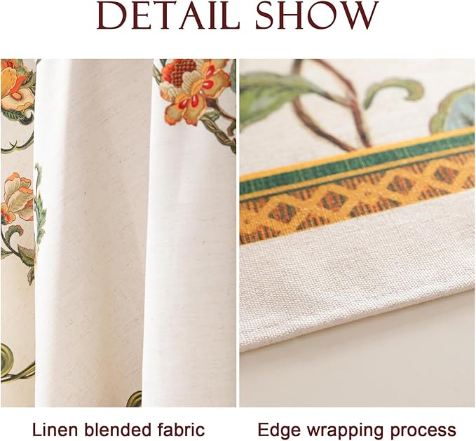 patdrea Designer Vintage Linen Rectangle Tablecloth,French Floral Tablecloths,Wrinkle Free Table Cloth,Decorative Table Cover Cloth for Kitchen,Dining,Tea Party,Home,Christmas,55"*79"