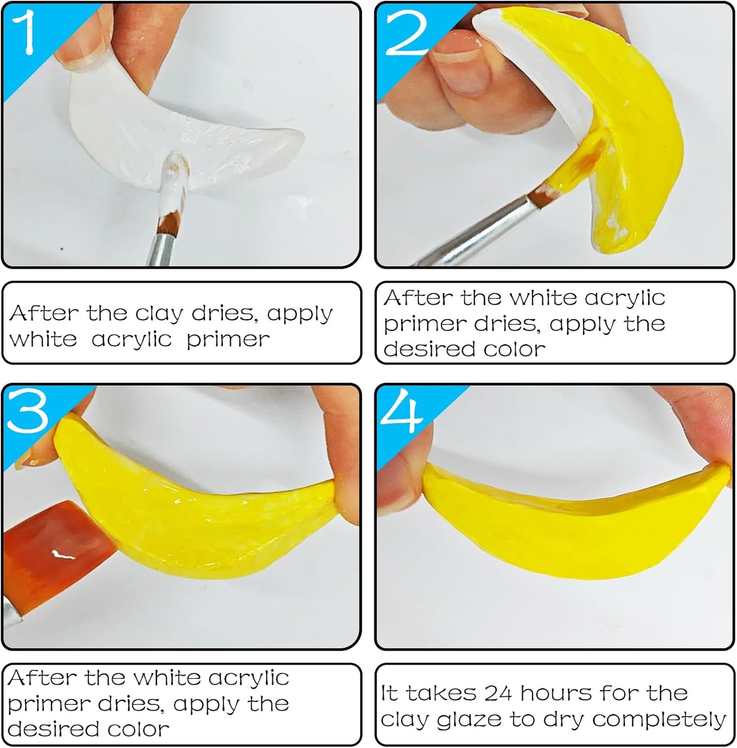 50ml Air Dry Clay Varnish，Air Dry Clay Sealant for Airdry Clay，Air Dry Clay Glaze Can Not Only Used to Prevent Clay Cracking, Scratches, and Wear,It Can Also Having a Matte Glaze Effect (Matte)