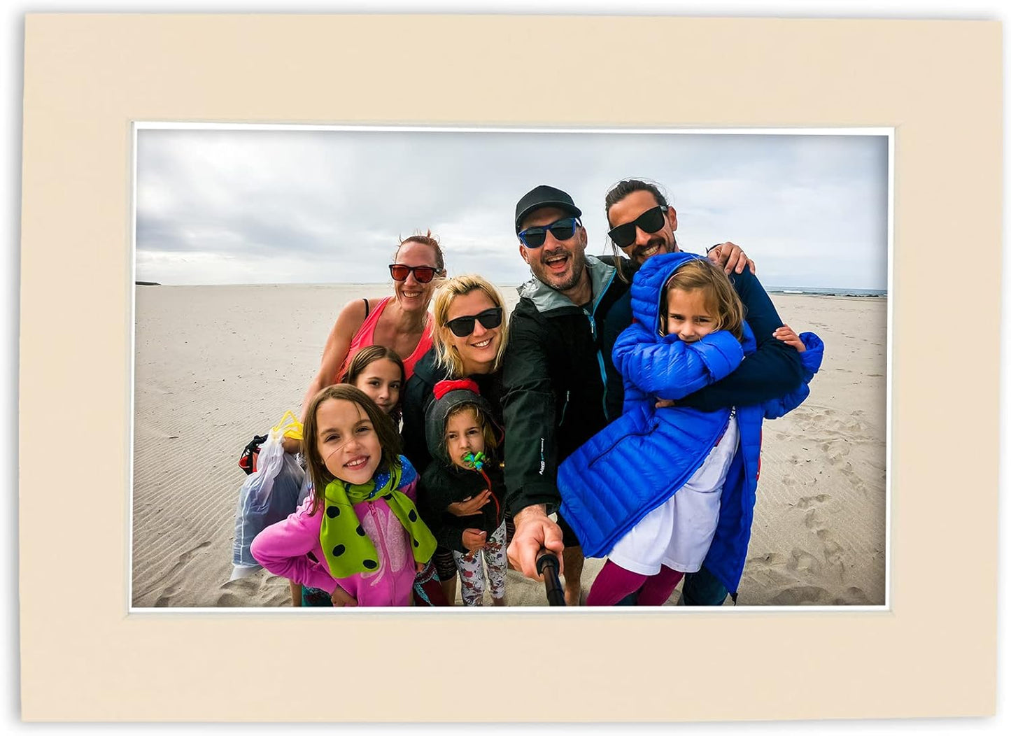 11x14 Mat Bevel Cut for 8.5x11 Photos - Acid Free Cream Precut Matboard With Backing Board and Crystal Clear, Self Seal Mat Bag - For Pictures, Framing - 4-ply Thickness