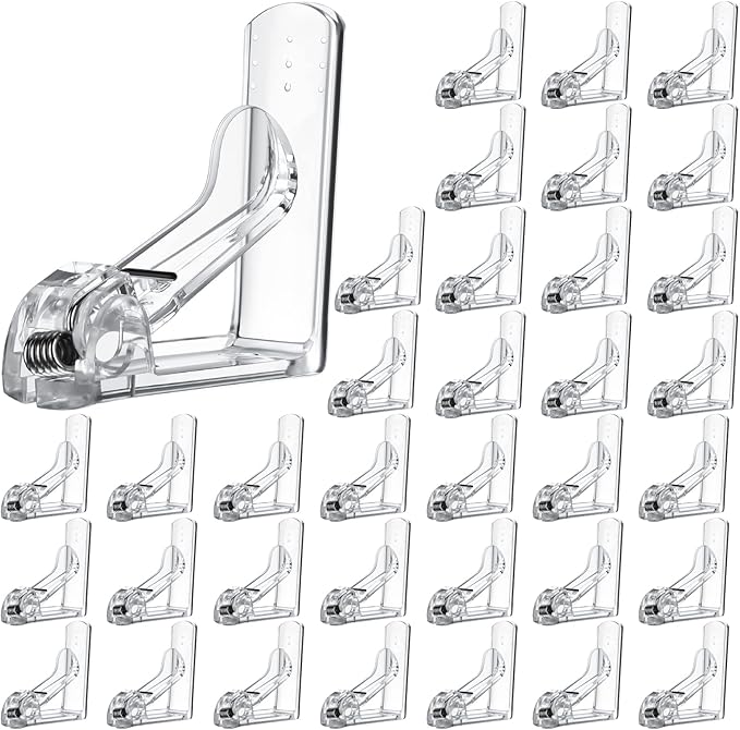 Jetec 36 Pieces Clear Tablecloth Clips Plastic Loaded Table Cover Holder Clamps Table Linen Clips for Christmas Birthday Camping Picnic Wedding Restaurant Outdoor Hosting Essentials