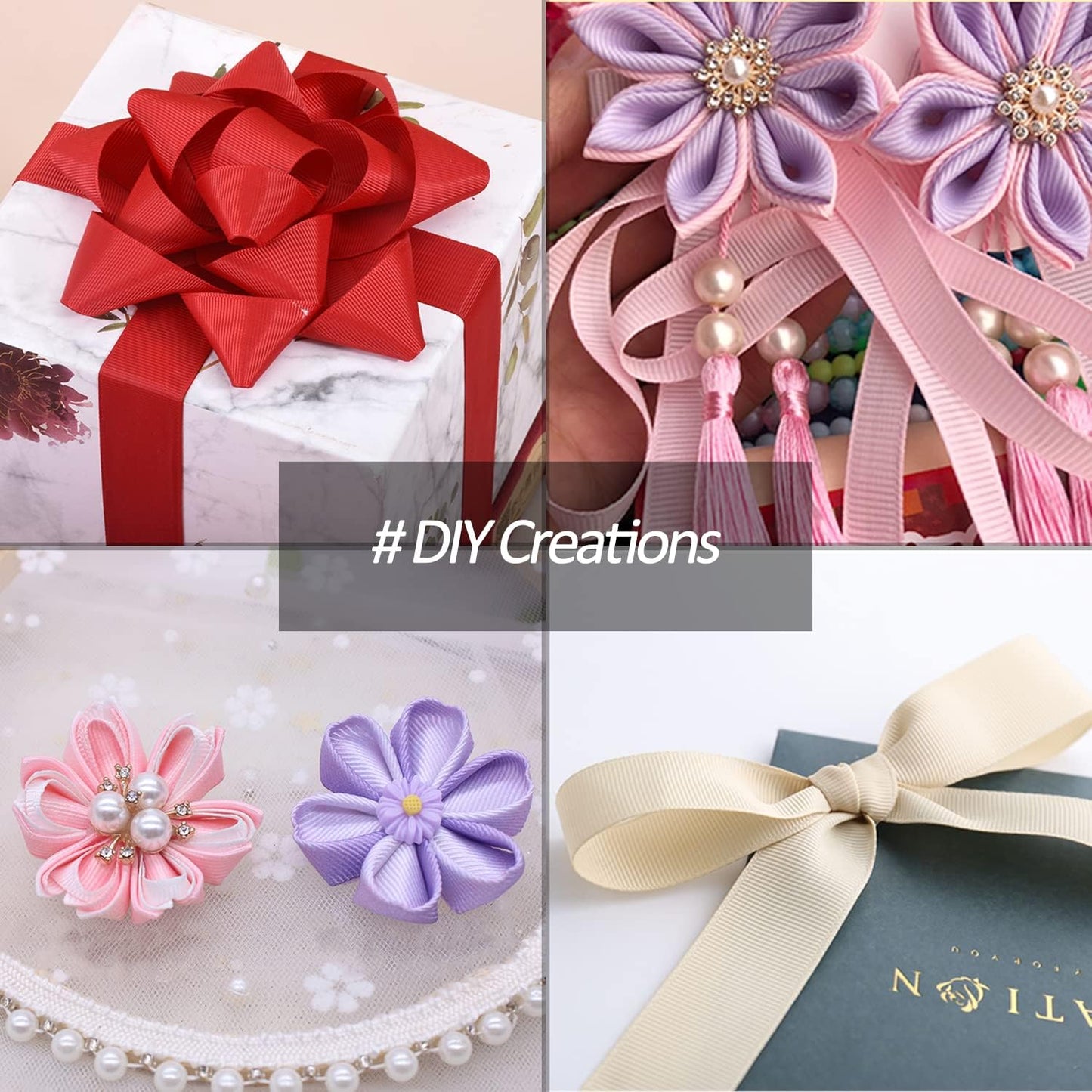 1" X 100 Yards Green Grosgrain Ribbon, Premium Grosgrain Ribbon for Sewing, Gift Wrapping, Bow Making, Wedding Decor, Wrapping and More (Green)