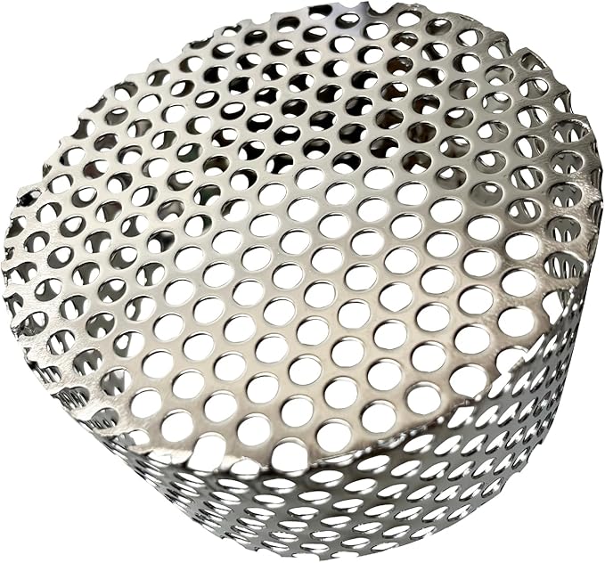 PVC Termination Cap Vent Cover, Stainless Steel Mesh Screen Vent Cover Slot for 3.55" to 4.13" ID Furnace and Roof Vent Pipe, Conical Vent Cap Rust preventing Leaves Debris, Birds Entering