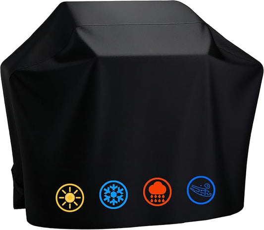 Grill Cover 40 inch, [Upgraded to 420D] Heavy Duty Waterproof BBQ Grill Cover, Outdoor Fade & Rip Resistant with Adjustable Drawstring, for Gas Charcoal Grills, Black
