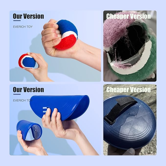 EVERICH TOY Upgraded Toss and Catch Ball Game Set, Kids Toy Stocking Stuffers for Boys Girls Ages 3-12, Includes 2 Paddles 2 Sticky Balls, Water-Resistant Indoor Outdoor Toy for Beach Pool Yard