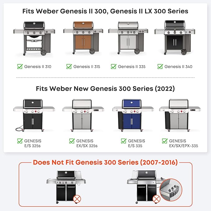 Stanbroil Stainless Steel Flat Top Griddle, Full-Size Griddle Insert for Weber Genesis II and Genesis II LX 300 Series Gas Grill
