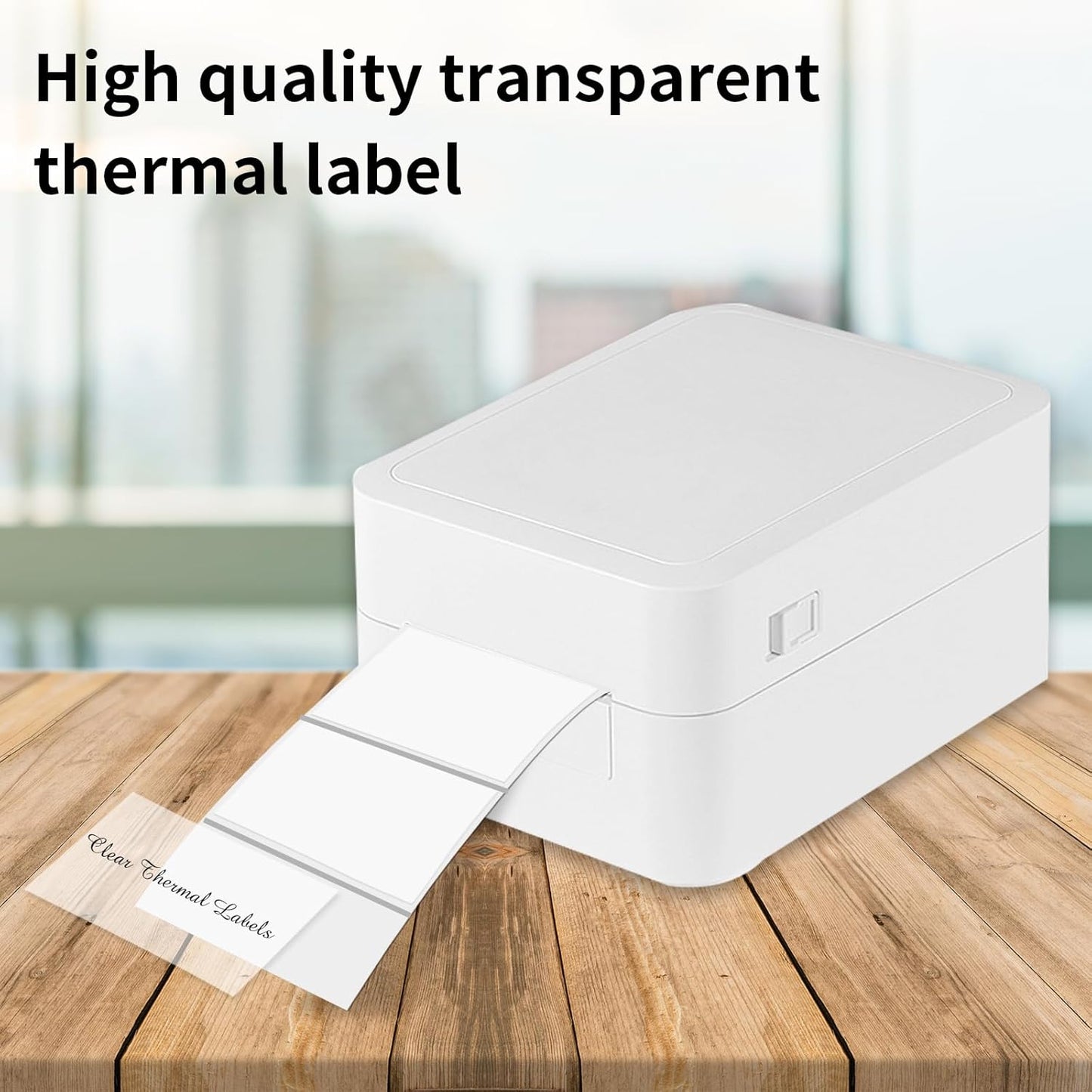2" x 3" Transparent Thermal Label Stickers,Waterproof Thermal Printer Sticker Labels for Gift Wrapping, Self-Adhesive Name Price Tag DIY Custom Logo Design (280 pcs,Clear)