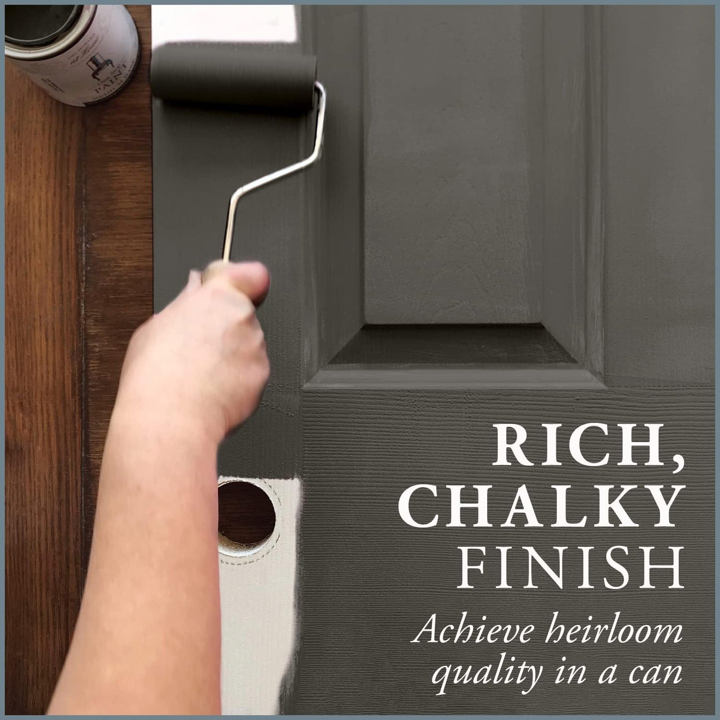 AMY HOWARD AT HOME Chalk-Based One Step Paint for Furniture, Cabinetry, Decor, Finish, and More | No Stripping, Sanding, or Priming | Dark Base | 32 Ounce | Graphite