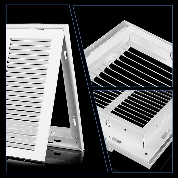 14x14 Return Air Grille [Duct Opening Size],Return Air Vent Cover for Wall Or Ceiling,Steel Return Air Filter Grilles Removable Face/Door for 1 Inch Filters (14"W x 14"H [Duct Opening])