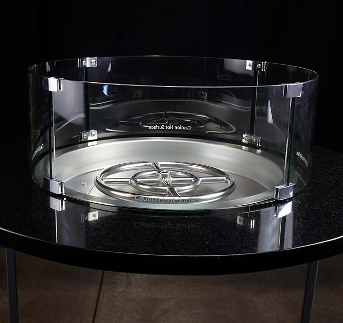 Celestial 23" x 8" Round Wind Guard, fits Celestial 19” Round Fire Pit Burner Pans