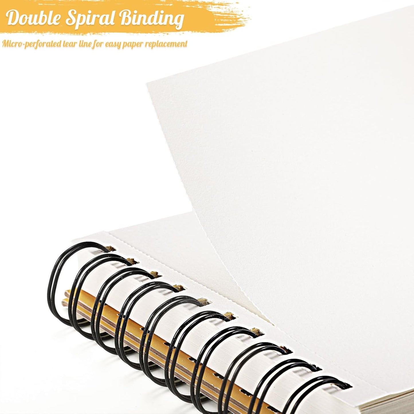 A5 Sketch Book, Mixed Media Sketchbook 60 Sheets, 98lb/160gsm Heavyweight Spiral Artist Sketch Pad for Sketching Drawing, Pastel, Acrylic, Craft, Ideal Gift