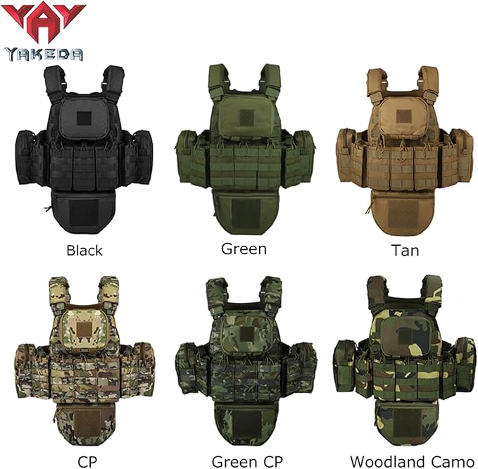 YAKEDA Outdoor Removable CS Training Vest, Molle Breathable Training Quick Adjustable Game Vest