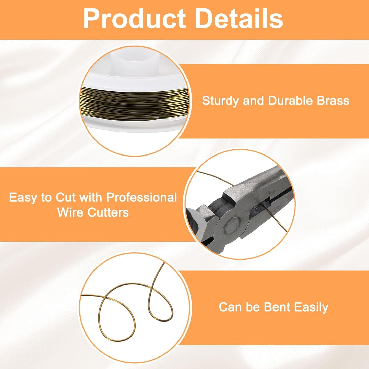 HARFINGTON 30ft Jewelry Wire, 26 Gauge (0.4mm) Brass Craft Soft Metal Tarnish Resistant Copper Beading Wire for Jewelry Making Supplies Crafting, Ancient Blue