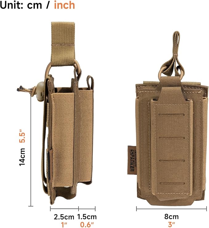 EXCELLENT ELITE SPANKER Tactical Open-Top Single/Double/Triple Molle Mag Pouch for Pistol Mag Pouch Tactical Bag Accessories Holder