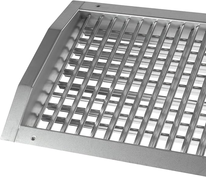 Repa Market 13" x 9" Inch Air Exhaust Grille for Round Ducts - 2 Adjustable Louvre Blades - Galvanized Air Supply Vent Cover - Side Fit Round Surface Canal Ducting from 19.68" to 35.43" Inches