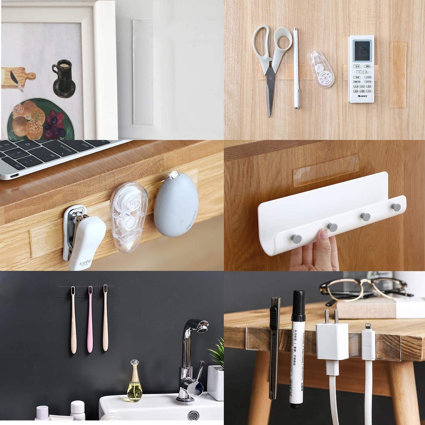 BRAVESHINE 9.8FT Sticky-Back Wall Tape - Double Sided Nano Tape - Self Adhesive Mounting Tape - Washable Picture Hanging Fasteners for Home Office Use