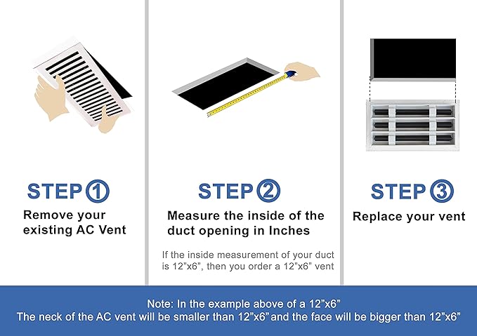 BUILDMART - 14x8 White Modern AC Vent Cover - Decorative Air Vent - Standard Linear Slot Diffuser - Register Grille for Ceiling, Walls & Floors - Texas Buildmart
