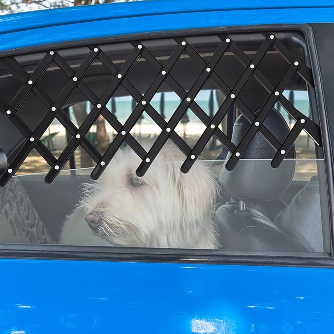 Pet Car Window Fence Adjustable Retractable Dog Barrier Safety Mesh Guard for Truck and SUV Travel