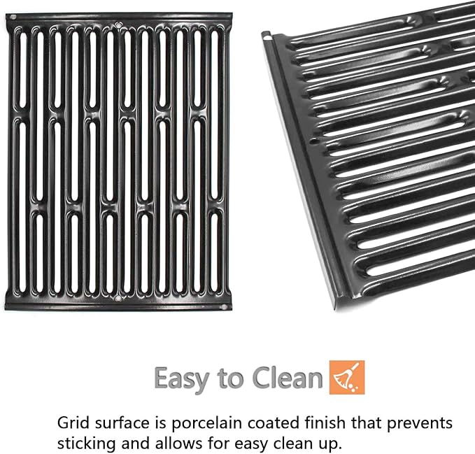 PG521 (2-Pack) 15" Porcelain Steel Cooking Grid Grates for Weber Genesis Silver A, Spirit E200,Spirit 500,Spirit 210 (2007-2012) Gas Grills, 7521 65905 7522 7523 65904