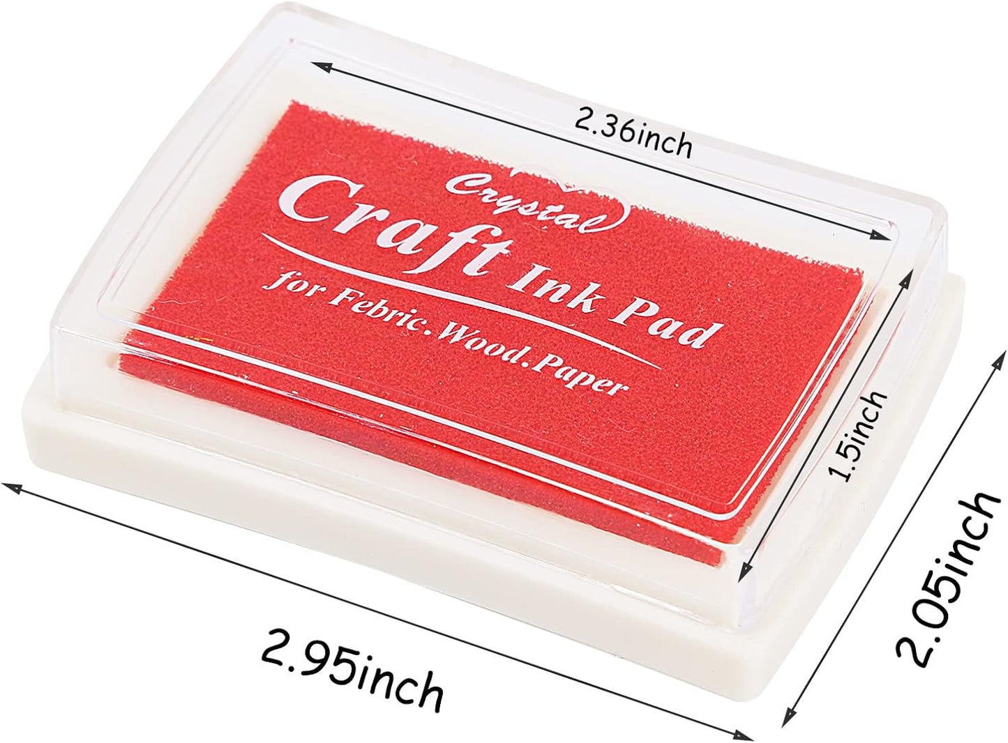 Ink Pads, Stamp Pads for Rubber Stamps, 15 Solid Colors Available for Craft Scrapbooking Fingerpaint on Paper Wood Fabric