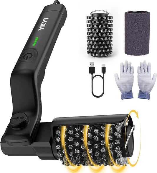 Electric Rotary Grill Brush for Outdoor Grill, 3-Speed Power Control, 304 Stainless Steel BBQ Grill Brush with No Bristle Shedding, 90 Mins Extended Runtime Grill Cleaning Brush (Black)