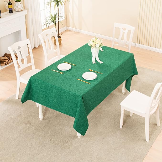 BALCONY & FALCON Rectangle Tablecloth 95" x 55" Washable Wrinkle Resistant and Water Proof Table Cloth Decorative Linen Fabric Tablecloths for Dining Parties Kitchen Wedding and Outdoor Use