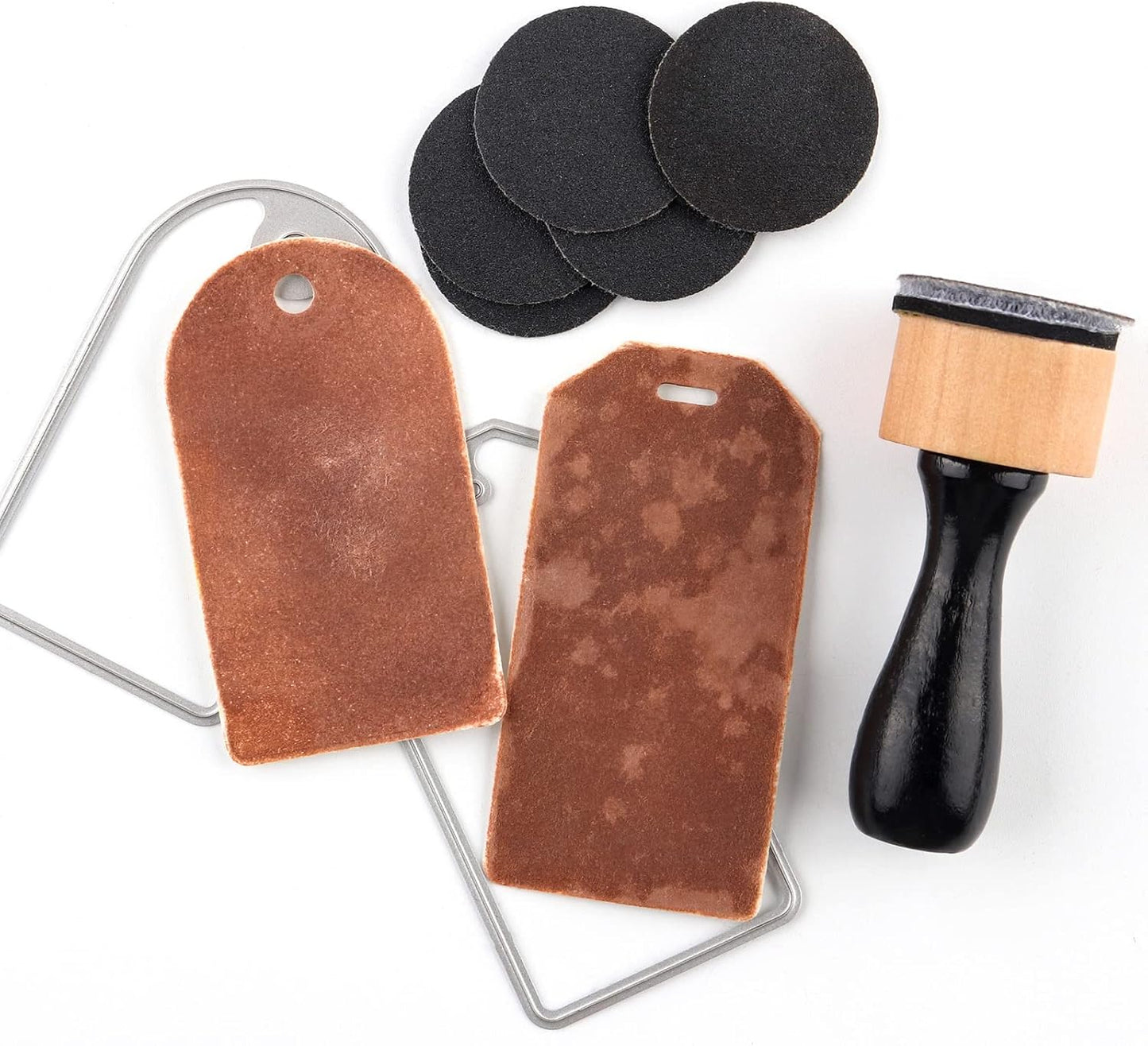 40 Pieces Sanding Disks 1.25" Medium-Grit Sandpaper for Sanding and Distressing All of Your Craft Projects Art Supplies Crafting Project Scrapbooking Supplies Ink Tools Arts Crafts