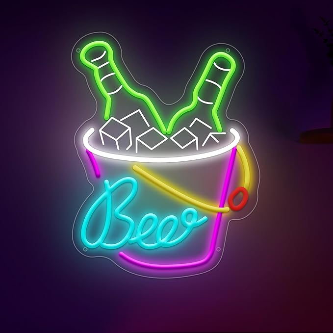 Beer Neon Sign for Wall Decor Dimmable Beer Neon Signs Bar Led Sign for Man Cave Light Up Sign for Bedroom Home Bar Shop Pub Bistro Party Hotel Game Room Decor Gifts