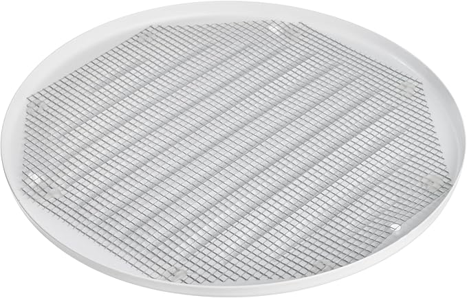 White Metal 6'' Inch Round Ventilation Grille - Inside/Outside use - (Grille: 6''Ø/Cover Area: 7.25''Ø) - Air Vent Louver - Available 4 Sizes / 2 Types / 1 Color.