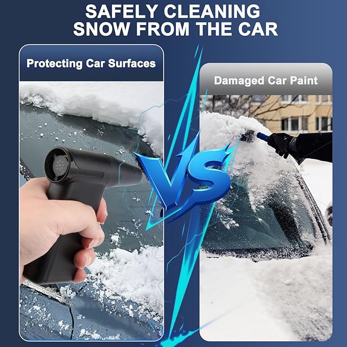 Portable Electric Air Duster, Lightweight 180000 RPM Cordless Fan with LED, 8-Gear Stepless Speed Adjustable Super Power Grill Fan for BBQ,Computer,Car,Home,Outdoor