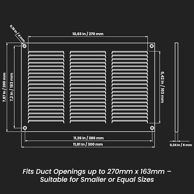 Repa Market 12x8 Inch Air Vent Cover/Brown Galvanized Steel Louvered Grill Cover with Mesh Screen/Wall or Ceiling Vent/Durable Flush Mount HVAC Register for Indoor and Outdoor Ventilation