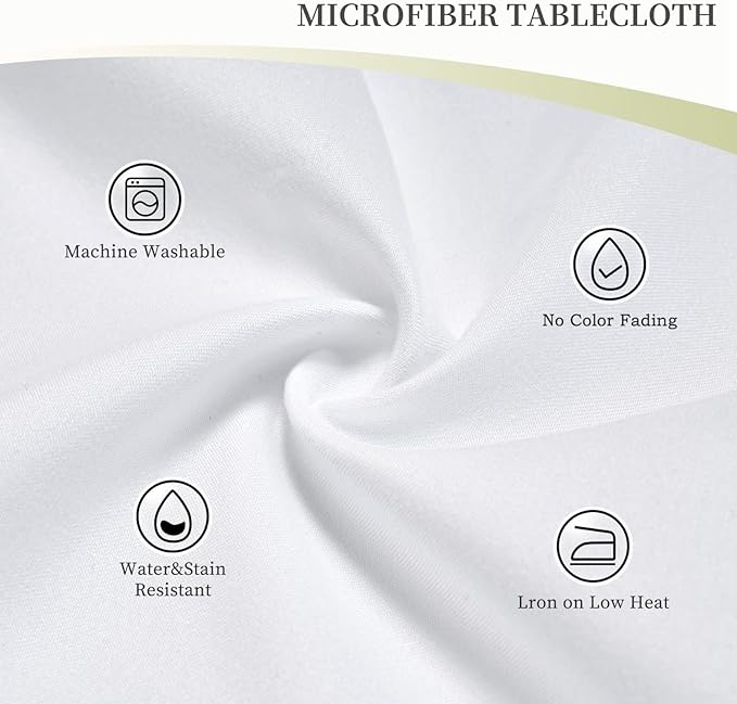 Custom Round Table Cloth, Design Your Logo Text Photo, Personalized Oil Proof Wipeable Table Cover for Restaurant, Dinner, Family Holiday Party, Picnic, Fits Tables up to 20in to 47in Diameter