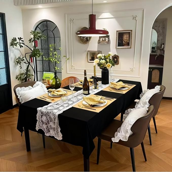 Faux Leather Placemats Set of 6, Heat Resistant Anti-Slip PU Place Mats for Dining Table, Waterproof Washable Wipeable Reversible Table Mats, Gold