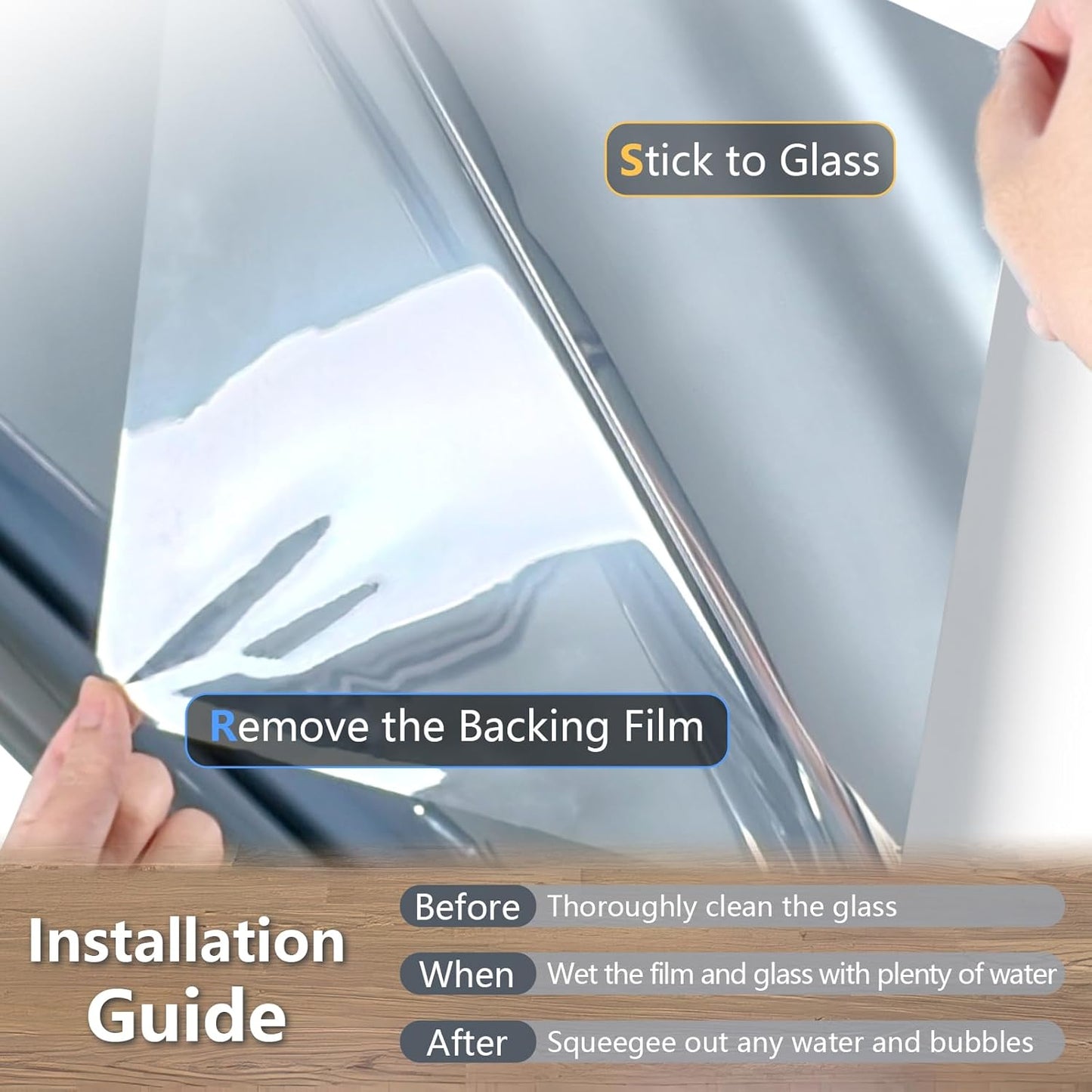 LEMON CLOUD One Way Window Privacy Film See Out Not in Reflective Mirror UV Window Cling Sun Blocking Heat Control Glare Control with Tools,29.5 Inch x 78.7 Inch