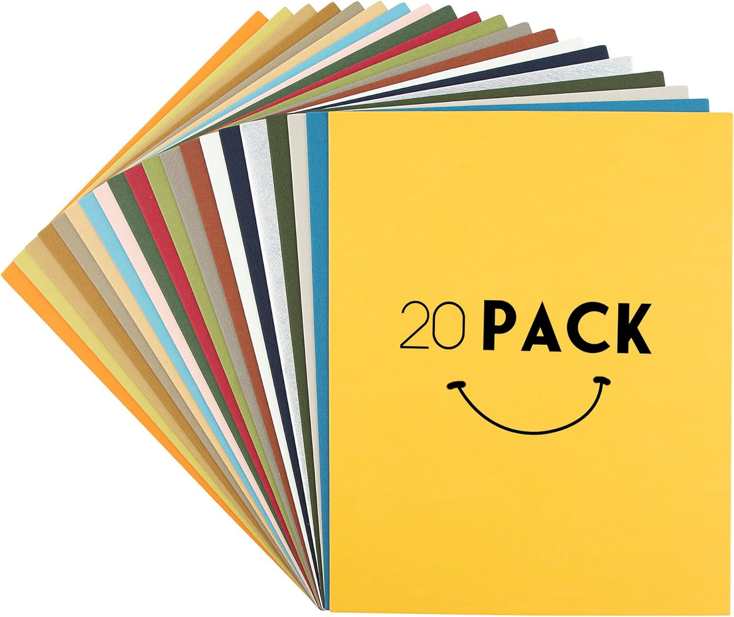 Golden State Art, 8x10 Matboard Mat Board Blanks - Assortment Color Uncut Mats for DIY Projects, Presentation Boards, Art Crafts (20 Pack)