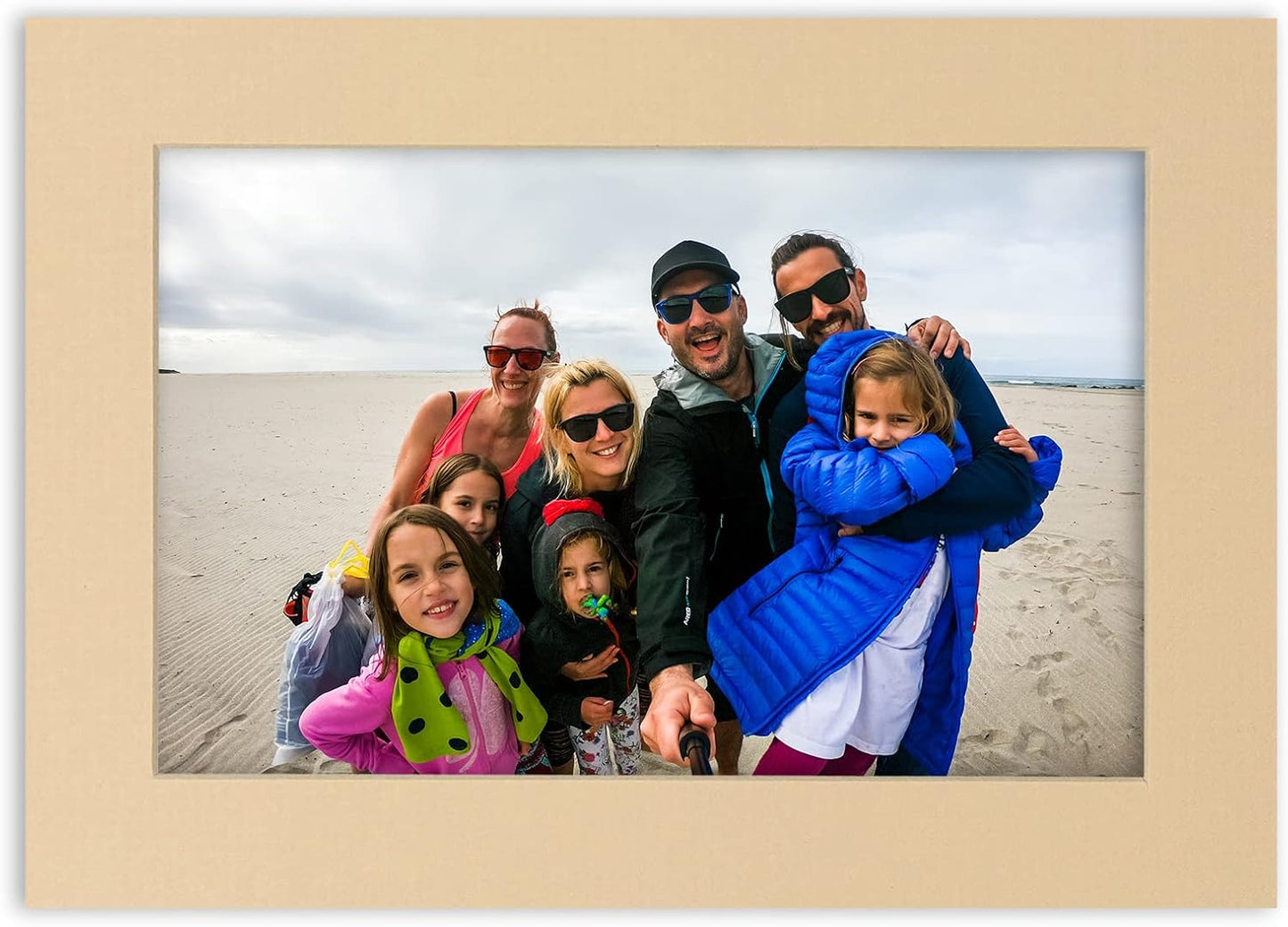 Pack of 25 Acid Free 11x14 Mats Bevel Cut for 8.5x11 Photos - Beige Precut Matboards For Pictures, Photos, Framing - 4-ply Thickness