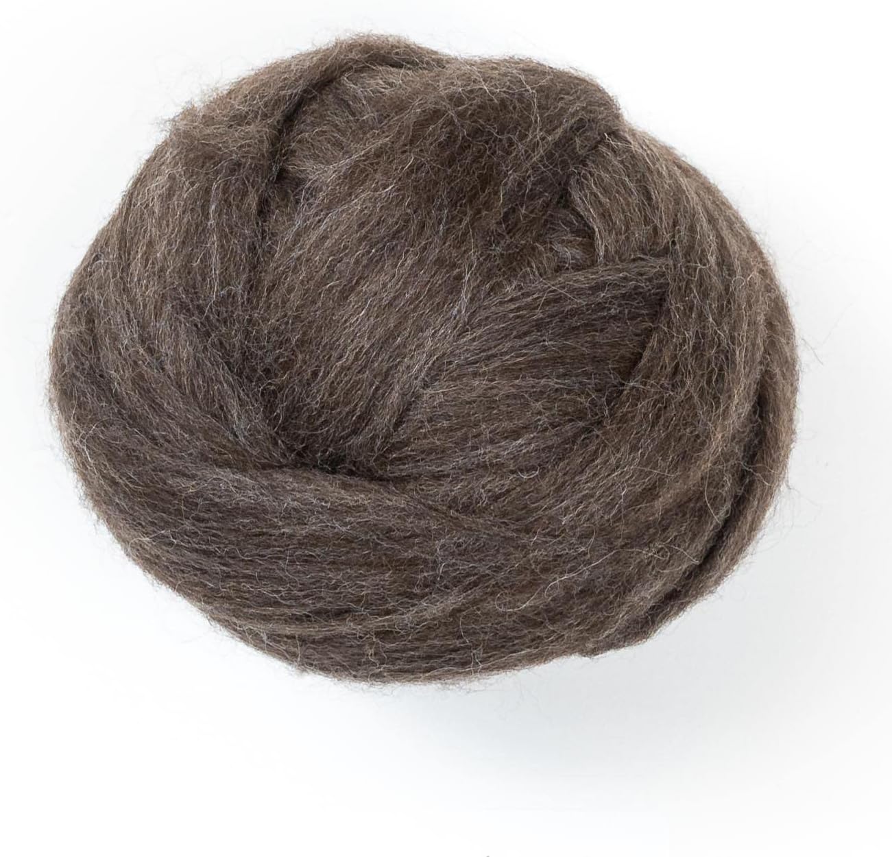 Kondoos Natural Wool roving, 8 OZ. Best for Needle Felting, handcrafts and Spinning. Natural Colours, un-Dyed. (Brown Mocha, 8 oz)