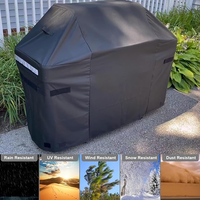 Weber Spirit and Spirit II 200 Series Grill Cover, 600D Heavy Duty Waterproof BBQ Grill Cover, 48 Inch 7138 Grill Cover for Weber Spirit II E210, Spirit E210 2 Burner Grillgas, All Weather Protection