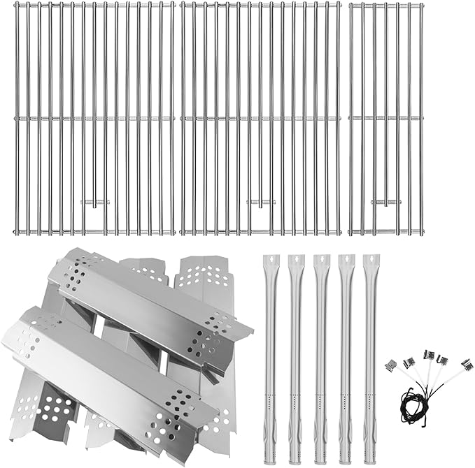 Replacement Parts Kit for Nexgrill Evolution Infrared Plus 5-Burner 720-0882A 720-0882AE 730-0882 730-0882AE, Heat Shield and Burner Kit for Nexgrill Replacement Parts 5 Burner