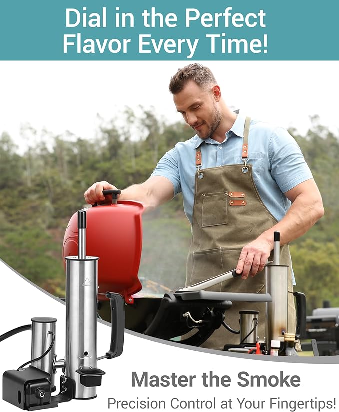 Cold Smoke Generator for BBQ Grills, Hot/Cold Smoker for Cheese, Meat & Fish, Works with Wood Pellets and Chips Cold Smoker and for Creating Your Own DIY Smoking Chamber, Great Gift for Men & Fathers